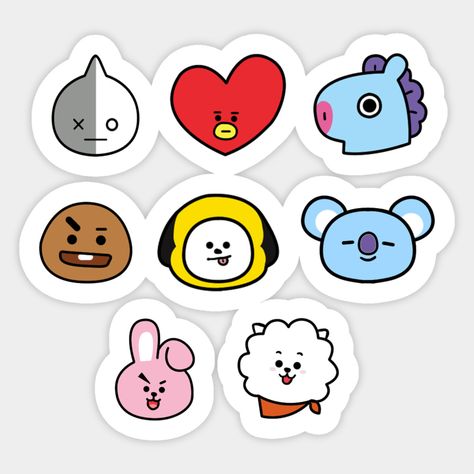 fanart of bt21 designs -- Choose from our vast selection of stickers to match with your favorite design to make the perfect customized sticker/decal. Perfect to put on water bottles, laptops, hard hats, and car windows. Everything from favorite TV show stickers to funny stickers. For men, women, boys, and girls. Cute Stickers To Print Korean, Cute Homemade Stickers, Sticker Making Diy, Bt12 Sticker, Bt21 Stickers Printable Hd, Handmade Stickers Ideas, Bt 21 Stickers, Sticker Making Ideas, Stickers On Everything