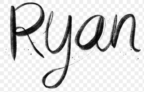 Ryan Name, Typography Fonts, Free Illustrations, Free Images, Typography, How To Draw Hands