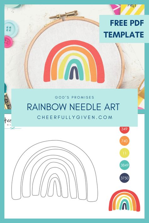 Punch Needle Rainbow Pattern, Rainbow Stencil Free Printable, Punch Needle Templates Free Printable, Totti Bag, Punch Needle Patterns Printable, Rainbow Craft Ideas, Punch Needle Rainbow, Punch Needle Patterns Free Printable, Punch Needle Tutorial