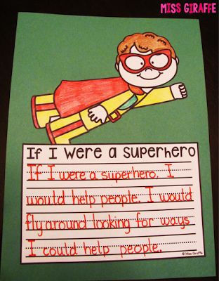 If I were a superhero writing craft activity that is no prep - kids just write, color, cut, and glue!! Click for so many kid crafts!! Superhero Writing Activities, Superheroes Eyfs, Superhero Writing, Superhero Preschool, Superhero Week, Superhero Camp, Super Hero Activities, Superhero School, English Flashcards