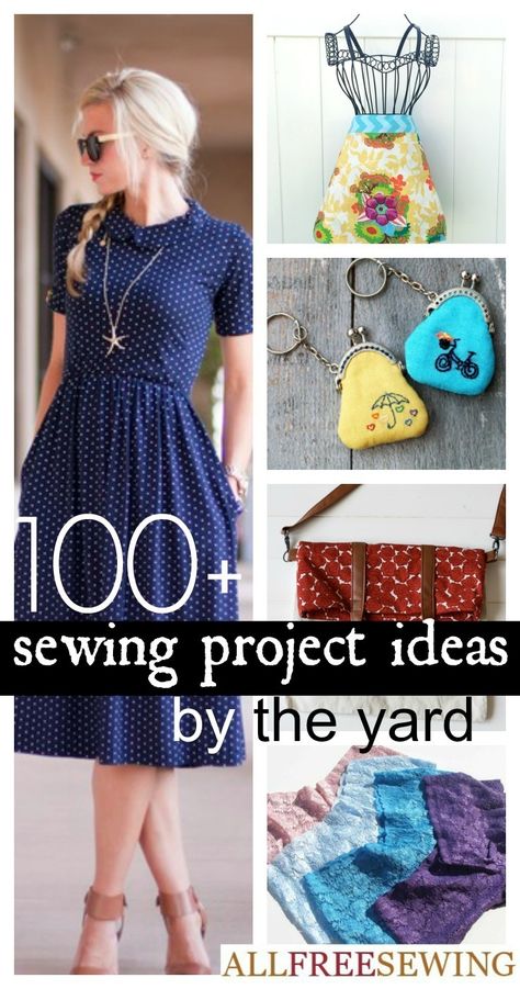 100+ Sewing Projects by the Yard | One yard wonder DIY sewing projects and more! Non Stretch Fabric Patterns, Fun Things To Sew Free Patterns, Sewing Projects To Make And Sell, 2 Yard Sewing Projects, 1 Yard Sewing Projects Clothes, Half Yard Sewing Projects, 1 Yard Sewing Projects, One Yard Sewing Projects, Sewing Project Ideas