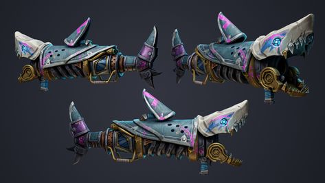 "Fishbones (Arcane)" by Kirill Mazepin - https://bit.ly/3FxdQn2 Textured with #Substance3DPainter #b3d #props #gameasset #3Dart #GameArt #MadeWithSubstance Jinx Gadgets, Cosplay Jinx, Jinx Cosplay, Fish Bones, Props Concept, Arcane Jinx, Jinx Arcane, Jinx League Of Legends, Arcane League Of Legends