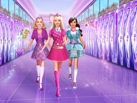 PrincessCharmSchool Barbie Charm School, Fun Games For Girls, Barbie Princess Charm School, Barbie Wallpaper, Princess Charm School, Old Barbie, Princess And The Pauper, Princess Charming, Barbie Wedding Dress