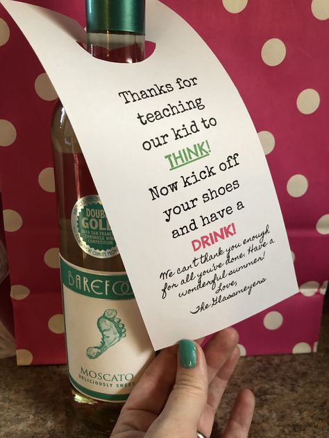 Teacher gift wine tag Teacher Appreciation Wine Tags, Wine Gift For Teacher, Wine Gift Tag Sayings, Teacher Appreciation Gifts Alcohol, Wine For Teachers Gift, Teacher Alcohol Gift Tag, Teacher Appreciation Gifts Wine, Wine Gifts For Teachers, Teacher Gift Wine