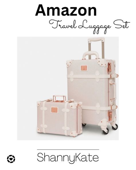 Travel 2-Piece luggage Set at Amazon Vintage luggage set. Trunk style luggage. Luggage set. Suitcase. Follow my shop @ShannyKate on the @shop.LTK app to shop this post and get my exclusive app-only content! #liketkit #LTKfamily #LTKtravel #LTKFind @shop.ltk https://liketk.it/405Lj Travel Luggage Set, Cute Luggage, Amazon Travel, Vintage Luggage, Luggage Sets, Amazon Finds, Travel Gear, Travel Luggage, Trunk