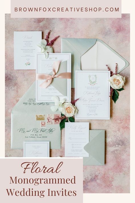 Wedding Invitation Inspiration, Watercolor Floral Wedding Invitations, Pink Wedding Invitations, Envelope Liner, Invitation Inspiration, Invitation Envelopes, Watercolor Wedding Invitations, Pink Blush, Custom Wedding Invitations