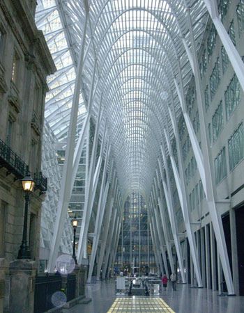 BCE Place by Santago Calatrava Neo Architecture, Man Made Structures, Mount Everest Base Camp, Park Cafe, Brookfield Place, Tree Structure, Capital Campaign, Richard Meier, Conceptual Drawing