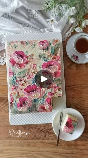 How To Paint Buttercream Cake, Painting Buttercream Cakes, How To Paint With Buttercream, Buttercream Cake Painting, Painting With Buttercream, Buttercream Painted Cakes, Buttercream Painting, September Instagram, Artie Shaw