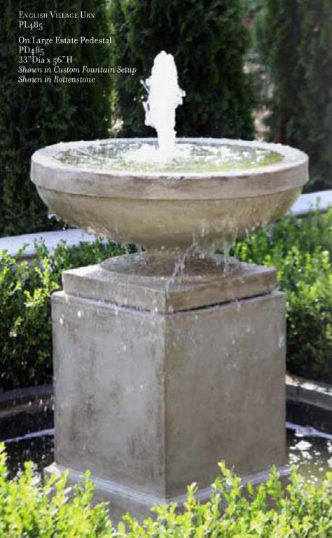 fountain Patio Water Feature, Pool Landscape Ideas, Patio Fountain, Outdoor Water Features, Garden Water Feature, Small Courtyard Gardens, Fountains Backyard, Pool Landscape, Backyard Water Feature