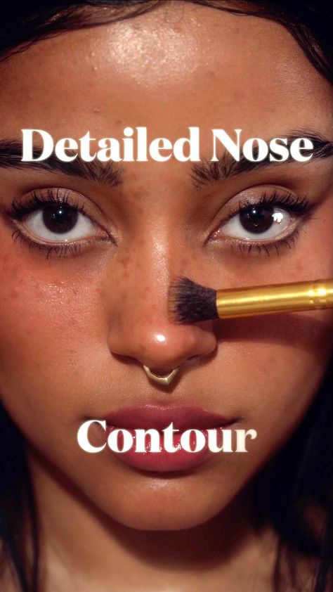 Bulbous Nose Contour, Button Nose Contour, Try Song, Kali Ledger, Contour Guide, Kush Mascara, Brow Freeze, Bulbous Nose, How To Wear Makeup