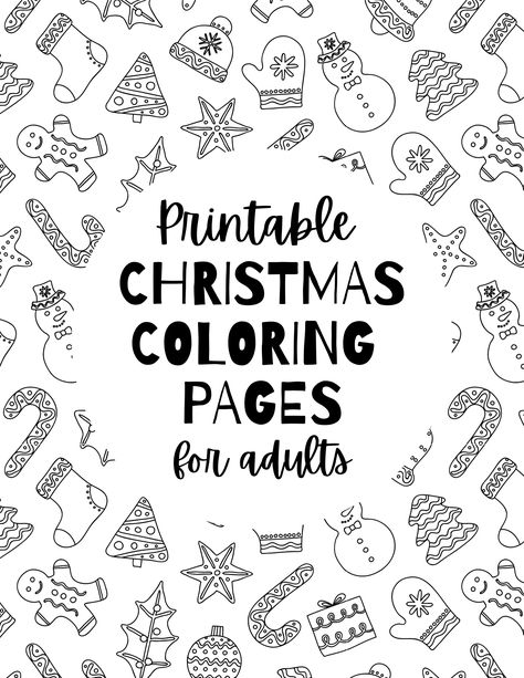 There are 5 free printable christmas coloring pages for adults, and you can even color the background of the cover page as well! Free Christmas Coloring Pages Printables For Adults, Free Christmas Coloring Pages For Adults, Christmas Coloring Sheets For Adults, Christmas Coloring Pages For Adults Free Printable, Christmas Coloring Pages Adult, Christmas Coloring Books Free Printable, Coloring Christmas Pages, Bold And Easy Christmas Coloring Page, Free Christmas Coloring Pages Printables