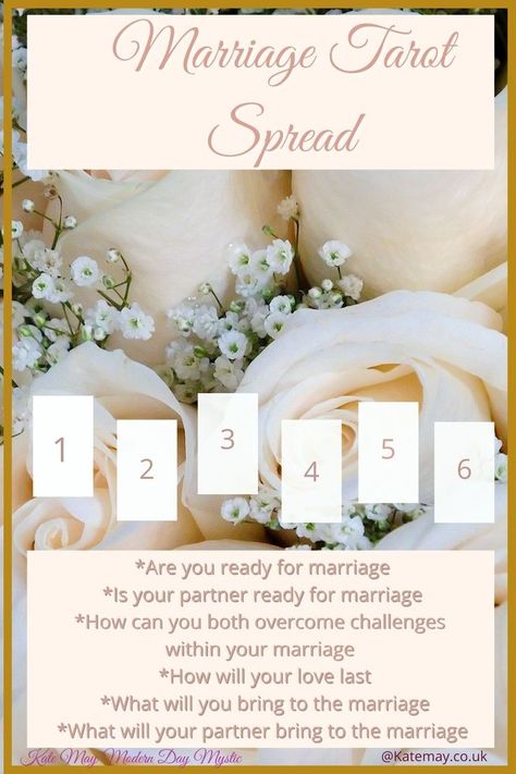 Getting married? Check this out! Marriage Tarot, Wedding Tarot, Tarot Card Layouts, Ready For Marriage, Learning Tarot Cards, Tarot Card Spreads, Tarot Book, Tarot Spread, We Get Married