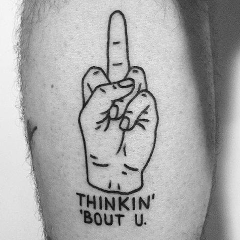 Keeping It Real with Magic Rosa's Ignorant Style Tattoos | Tattoodo Disney Inspired Tattoo, Middle Finger Tattoos, Icon Tattoo, Ignorant Style Tattoo, Lettering Styles Alphabet, Finger Tattoo Designs, Doodle Tattoo, Bad Tattoos, Style Tattoo