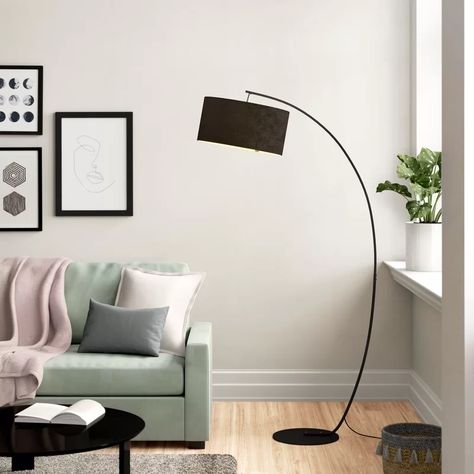 Zipcode Design Lottie 183cm Arched Floor Lamp & Reviews | Wayfair.co.uk Tall Lamps Living Room, Curved Floor Lamp, Reading Lamps, Diy Staircase, Standing Lamps, Stylish Floor Lamp, Arc Floor Lamp, Lamp Ideas, Arched Floor Lamp