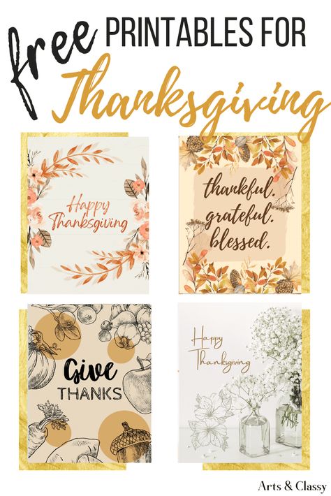 Grab Your FREE Thanksgiving Printables – Arts and Classy Thanksgiving Stencils Free Printables, Cricut Projects Thanksgiving, Happy Thanksgiving Printables Free, Free Printable Thanksgiving Cards, Thanksgiving Printables Free Templates, Thanksgiving Cards Handmade Easy, Free Fall Printables Farmhouse, Free Fall Printables 8x10, Thanksgiving Images Free