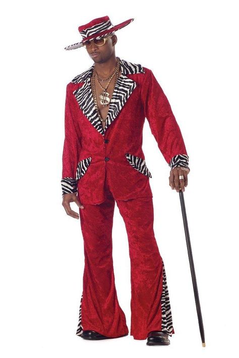 80s Pimp costume outfit for men adults Zebra Halloween Costume, 70s Outfits Men, Fly Costume, 80s Outfit Ideas, 80's Party Outfit, 70s Costume, Party Outfit Men, Disco Costume, Western Outfits Men