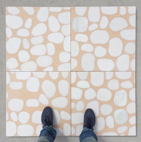 Huguet Mallorca’s Instagram photo: “Terrazzo tiles with marble pebbles. 60x60x2cm. This is ‘Geneva nude’ pattern. A #terrazzobyhuguet 😃😃😉😉” Mediterranean Architecture, White Pebbles, Terrazzo Tiles, Geneva, Tile Floor, Tile, Marble, Flooring, Pattern