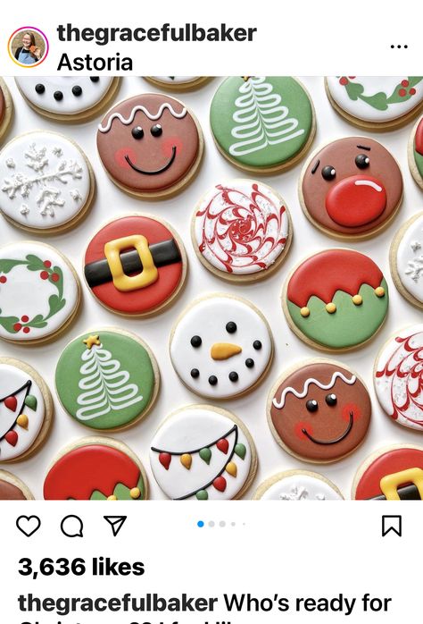 Royal Icing Decorated Cookies, Christmas Bakes, Christmas Cutout Cookies, Cookies Icing, Christmas Sugar Cookies Decorated, Christmas Cutouts, Sugar Cookie Royal Icing, Xmas Cookies, Christmas Sugar Cookies