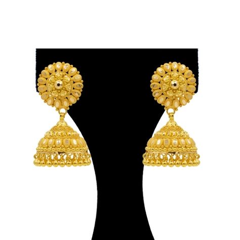 Jhumka Design, Full Mehndi, Gold Earrings For Kids, Wedding Jewellery Designs, Gold Jhumka, Gold Earrings Indian, Gold Jhumka Earrings, New Gold Jewellery Designs, Bridal Mehendi