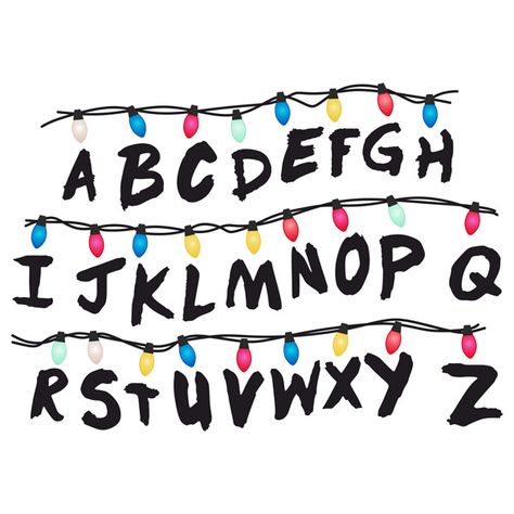 Stranger Things Alphabet Wall, Stranger Things Alphabet, Netflix Stranger Things, Alphabet Wall, Tumblr Stickers, Stranger Things Art, Stranger Things Meme, Hydroflask Stickers, Stranger Things Wallpaper