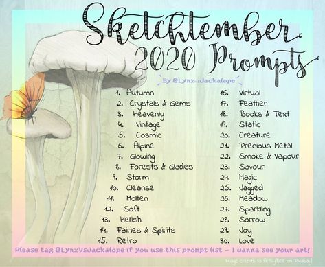 September Drawing Challenge 2023, September Drawing Challenge, Sketchtember 2023, Perpetual Journal, 300 Drawing Prompts, Dynamic Drawing, Abs Art, Drawing Themes, 30 Day Art Challenge