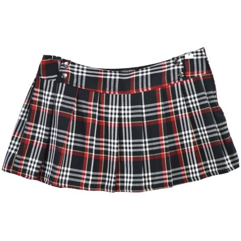 Plaid pleated skirt