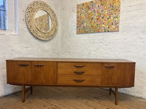 For SALE £650 Avalon Teak Sideboard H72/D45/W204 cm This is a Pre-Loved item, please expect signs of wear - please look at pictures for details. Message for delivery and purchase. #artdeco #1940s #Oak #cocktailcabinet #cabinets #sale #vintage #retro North England, Cocktail Cabinet, Devon And Cornwall, Teak Sideboard, Cornwall, Devon, Sideboard, Wales, Living Furniture