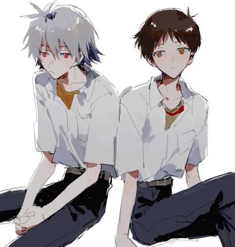 Mogutofuoes Kaworu, Evangelion Kaworu, Evangelion Shinji, Evangelion Art, Neon Evangelion, Boy Best Friend, Goth Art, Genesis Evangelion, Neon Genesis