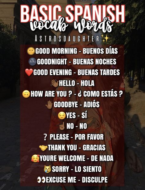 Spanish Words With Meaning, Easy Spanish Words, Cute Spanish Words, Useful Spanish Phrases, Spanish Words For Beginners, Basic Spanish Words, Basic Spanish, Learning Languages Tips, Learning Spanish Vocabulary