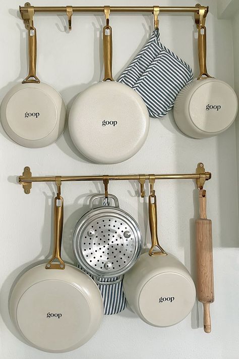 Kitchen Wall Hanging Storage Pot Racks, Rod With Hooks Kitchen, Wall Mounted Pan Rack, Wall Pot Rack Hanging Pans, Ikea Kitchen Hanging Rod, Pot Hangers For Kitchen Wall, Kitchen Storage For Pots And Pans, Hanging Pans Above Stove, Pot Wall Rack