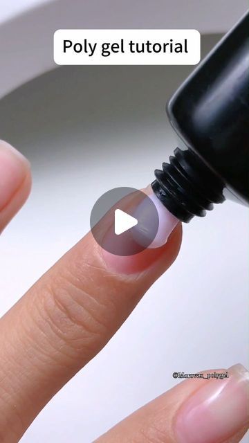 Grl X Nails, Polly Gel Tutorial, Diy Poly Nails At Home, Poli Gel Nail Ideas, Diy Poly Gel Nails, How To Do Poly Gel Nails, Diy Polygel Nails Tutorial, How To Use Poly Gel, Morovan Poly Gel Tutorial