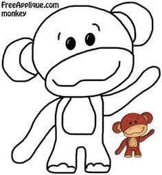 baby zoo quilt patterns | Visit FreeApplique.com for more Free Applique Patterns. Animal Applique Patterns Free Printable, Applique Patterns Free Printable, Applique Patterns Free, Monkey Quilt, Monkey Applique, Animal Baby Quilt, Baby Zoo, Free Applique Patterns, Monkey Pattern