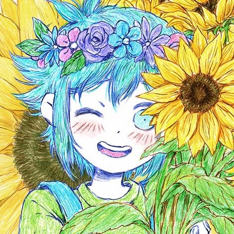 Basil Icon, Basil Omori, Wallpaper Flower, Psychological Horror, Flower Boys, Indie Games, Horror Game, Blue Hair, Cute Icons