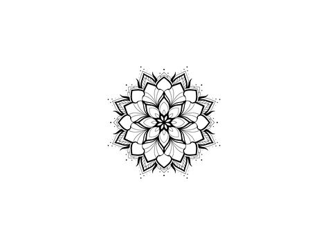 Small Round Tattoos, Small Mandala Tattoo Simple, Mandala Tattoo Simple, Round Tattoos, Small Mandala Tattoo, Round Tattoo, Small Mandala, One Line Tattoo, Geometric Mandala Tattoo