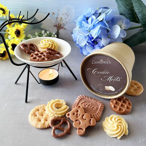 Cookies Wax Melts Dessert Wax Melts Natural Soy Wax Gift for Her Scented Wax Melts Home Decor Food Shape Wax Melts Food Wax Melts, Wax Melts Packaging, Candle Making Wax, Handmade Wax Melts, Food Shapes, Baked Treats, Sugar Crystals, Scented Sachets, Vanilla Chocolate