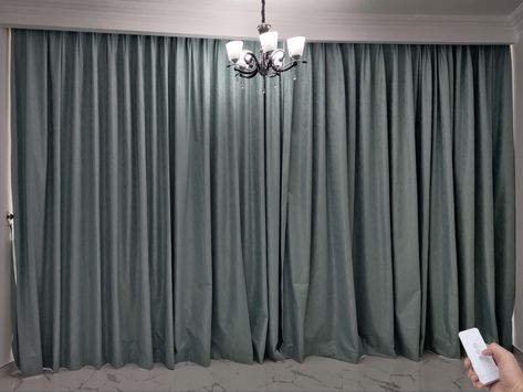 #MotorizedCurtains operate via remote control or smart home systems, offering convenience and ease. They automatically open or close, providing enhanced privacy, light control, and modern functionality to window treatments.  Mail us: info@interiorfitoutdubai.ae Call us: 056-600-9626 Motorized Curtains, Smart Home System, Home Systems, Motorized Blinds, Interior Fit Out, Modern Houses Interior, Dubai Abu Dhabi, House System, Daily Living