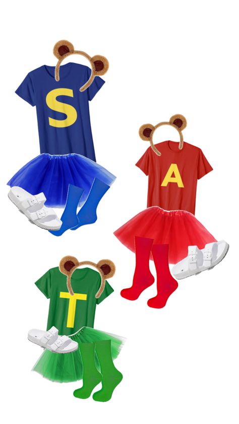 Chipmunks Halloween Costume, Halloween Costume For 3, Alvin And The Chipmunks Halloween, Costume For 3, Halloween Costumes For 3, Alvin And The Chipmunks, Cute Halloween Costumes, Original Bags, Chipmunks