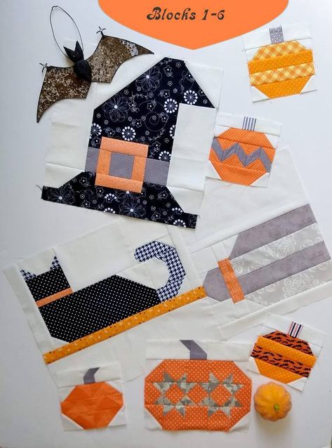 Witches Night Out Quilt, Witch's Night Out, Free Halloween Quilt Patterns, Halloween Quilt Blocks, Quilt Halloween, Witch Quilt, Witches Night, Witches Night Out, Halloween Quilt Patterns