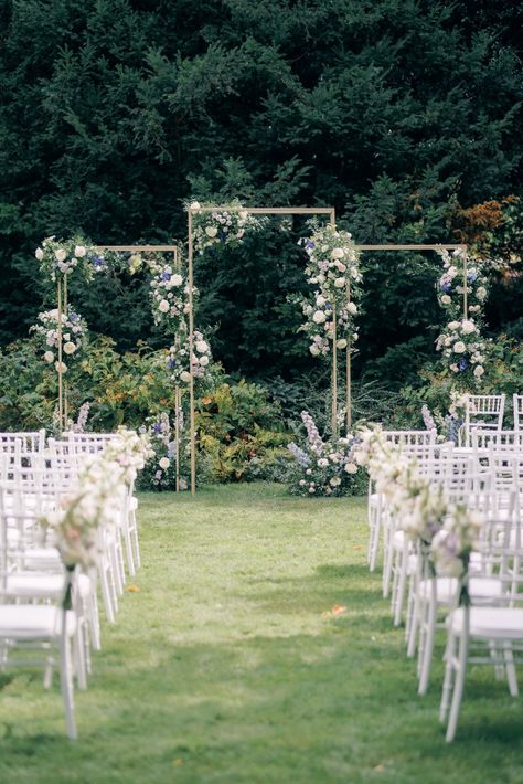 3 rectangle arches creating the perfect floral backdrop. Photo from whitestagweddings Flowers by me Rectangle Wedding Arch, Floral Arches, Backdrop Photo, Portugal Wedding, May Weddings, Floral Backdrop, Luxury Wedding Planner, Romantic Flowers, Floral Arch