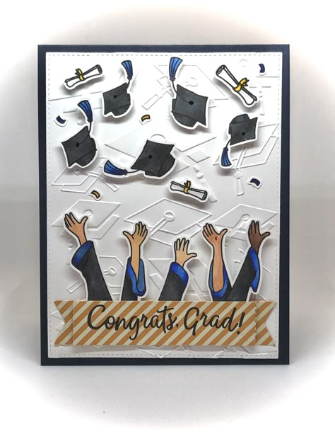 Su Graduation Cards, Cap And Gown Stampin Up Cards, Card Box Ideas Diy, Graduation Card Box Ideas Diy, Graduation Card Box Ideas, Stampin Up Graduation, Graduation Cards Homemade, Graduation Sayings, Graduation Cards Diy