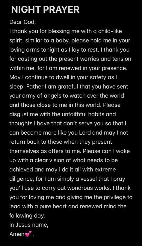 Motivational Prayers Inspirational, Prayer For The Night, Prayers Night, Journal Bible Quotes, Good Night Prayer Quotes, Prayer For Guidance, Motivational Bible Verses, Comforting Bible Verses, Christian Quotes Prayer