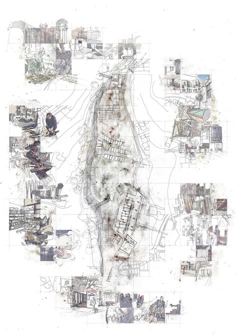 Architectural Representation, Site Analysis Collage Architecture, Mental Map Architecture, Demographics Mapping Architecture, Architecture Narrative Diagram, Site Constraints Diagram, Urban Mapping, Site Analysis Architecture, Urban Analysis