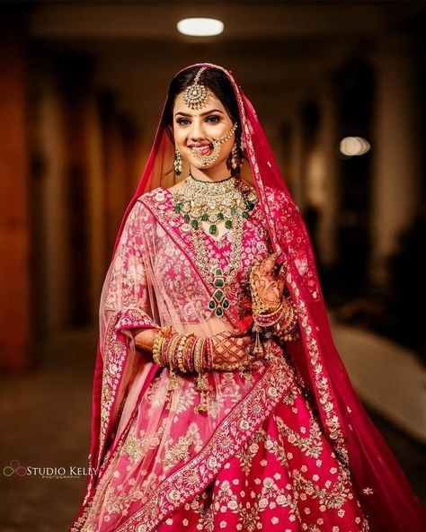 Top 15 Incredible Bridal Makeup Artists In Jaipur – Check It Out! - SetMyWed Pink Lehenga Bridal Jewellery, Love Poses Couple, Bridal Pink Lehenga, Couple Wedding Poses, Haldi Makeup, Love Poses, Indian Bridal Wear Red, Best Indian Wedding Dresses, Latest Bridal Lehenga