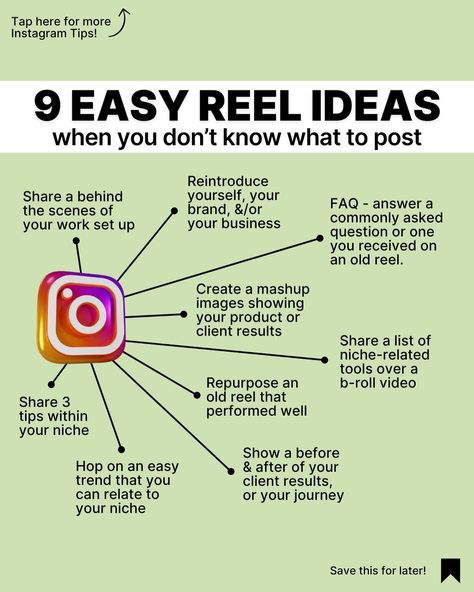 🔥Fast & easy Reel Ideas - you can steal & post today! (Be sure to 💾 this so you can come back to it when you’re in a time crunch!) You can create really amazing reels that perform amazing with photos and videos that you already have on your phone!👏 And there are a ton of simple trends you can record fast if you’re in a pinch!🤩 Which one is your favorite? LMK ⬇️ #instagramforbusinesstips #instagrampostideas #contentideas #reelideas #timesavingtips #reelstips #contentcreationtips Reel Ideas, B Roll, Instagram Growth, Tool Hacks, Which One Are You, Instagram Tips, Content Creation, Come Back, Tools