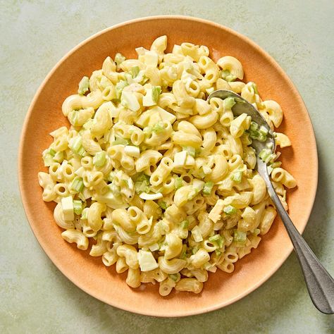 Macaroni Egg Salad Macaroni Salad With Egg, Salad With Egg, Corn Recipes Side Dishes, Hard Cooked Eggs, Egg Salad Recipe, Elbow Macaroni, Corn Recipes, Macaroni Salad, Feeding A Crowd