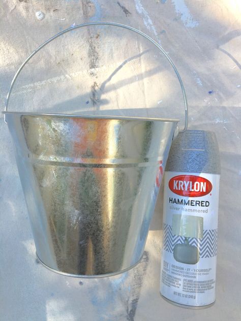 Dollar Tree Tin Bucket, Tin Bucket Crafts, Tin Bucket Ideas, Galvanized Bucket Centerpiece, Bucket Centerpiece Ideas, Bucket Decor Ideas, Bucket Centerpiece, Bucket Crafts, Bucket Decor