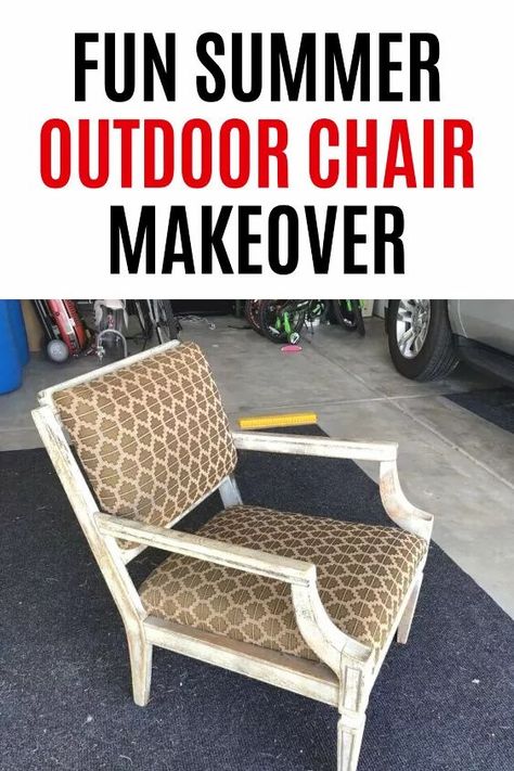 Chair Upcycle, Upcycle Chair, Before And After Transformation, Farmhouse Style Living Room, Diy Planter Box, Ikea Chair, Patio Backyard, Chair Makeover, Indoor Chairs