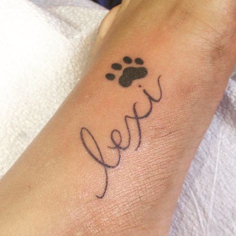 For my darling girl Lexi <3 Miss you every day Lexi Tattoo Name, Tattoo Name, Tasteful Tattoos, My Darling, Name Tattoo, Name Tattoos, Paw Prints, Tattoo Inspo, Print Tattoos