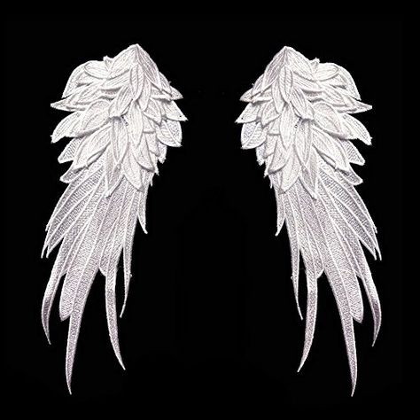 Diy Wings, White Angel Wings, Garment Accessories, Wedding Dresses With Flowers, Applique Wedding, Applique Wedding Dress, Vintage Patches, Modest Wedding, Colored Wedding Dresses