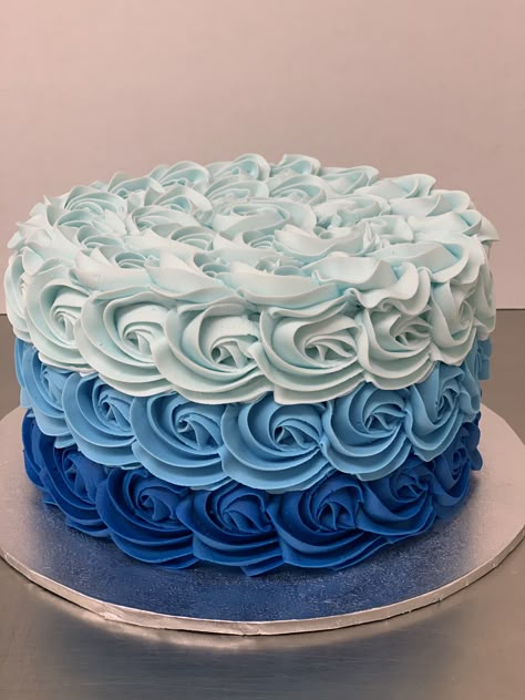 Dark Blue And White Cake, Cake Piping Techniques, 24th Birthday Cake, One Tier Cake, Quince Cakes, Tier Cakes, Smash Cakes, Oreo Flavors, Ideas Cumpleaños